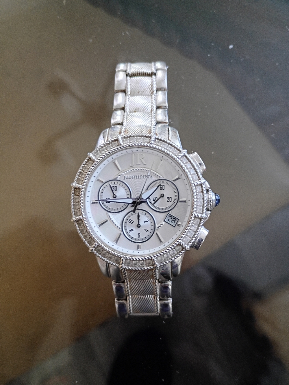 Judith Ripka Women's Silver Chronograph Watch